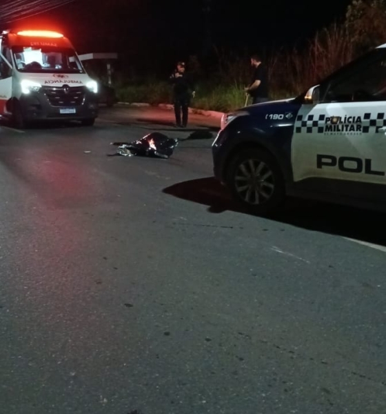 Motociclista morre em acidente durante a madrugada na Avenida das Torres, em Cuiabá
