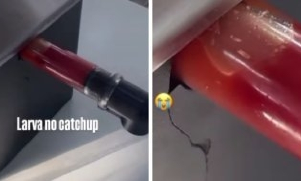 Consumidora encontra larvas em dispenser de ketchup do McDonald’s em Cuiabá