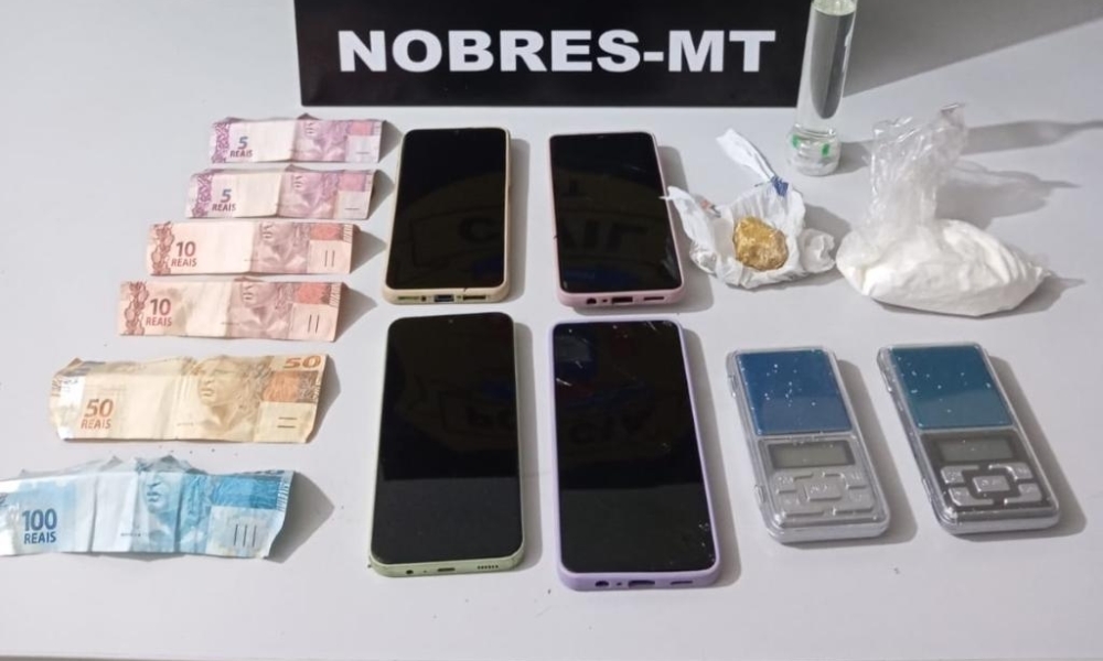 Polícia Civil prende casal de traficantes que mantinha comércio de drogas em Nobres