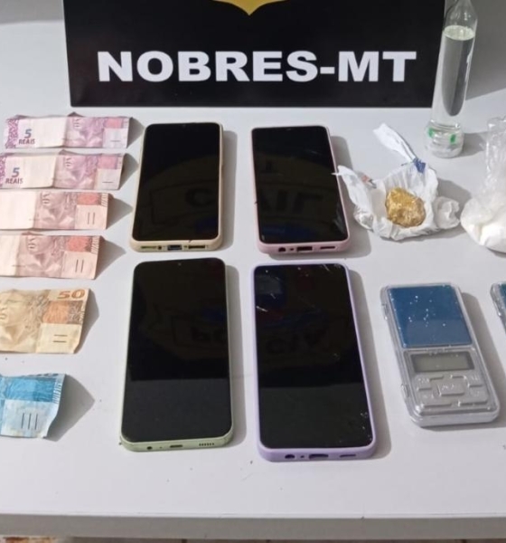Polícia Civil prende casal de traficantes que mantinha comércio de drogas em Nobres