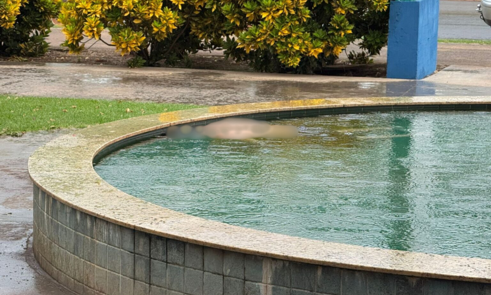 Corpo é encontrado em chafariz de praça em Lucas do Rio Verde