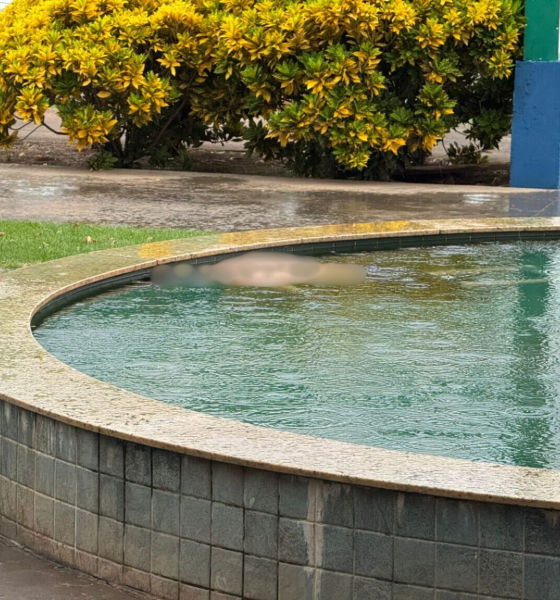 Corpo é encontrado em chafariz de praça em Lucas do Rio Verde