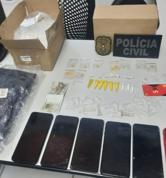 Polícia Civil prende três e fecha ponto de venda de drogas e receptação em Nova Mutum