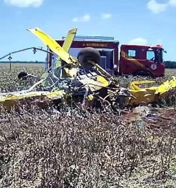 Piloto morre após queda de avião agrícola em região rural de MT