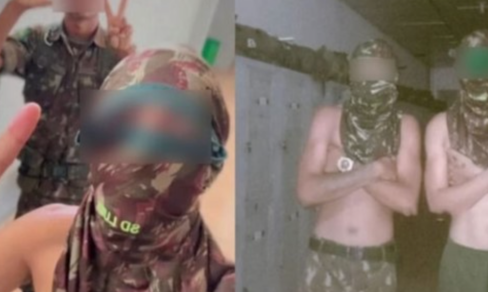 Exército: soldados são fotografados de balaclava e fazendo sinal do CV