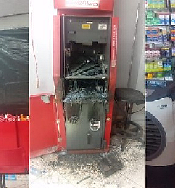 Bandidos fazem buraco em parede e tentam roubar caixa eletrônico, mas plano falha em Cuiabá