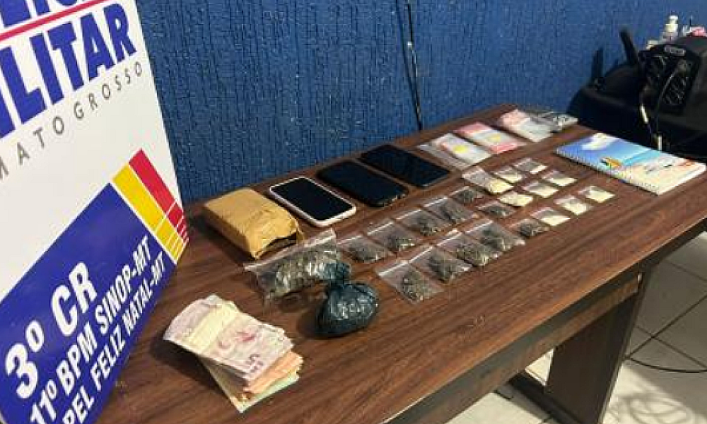 Duas pessoas são presas em flagrante por tráfico de drogas no interior de MT