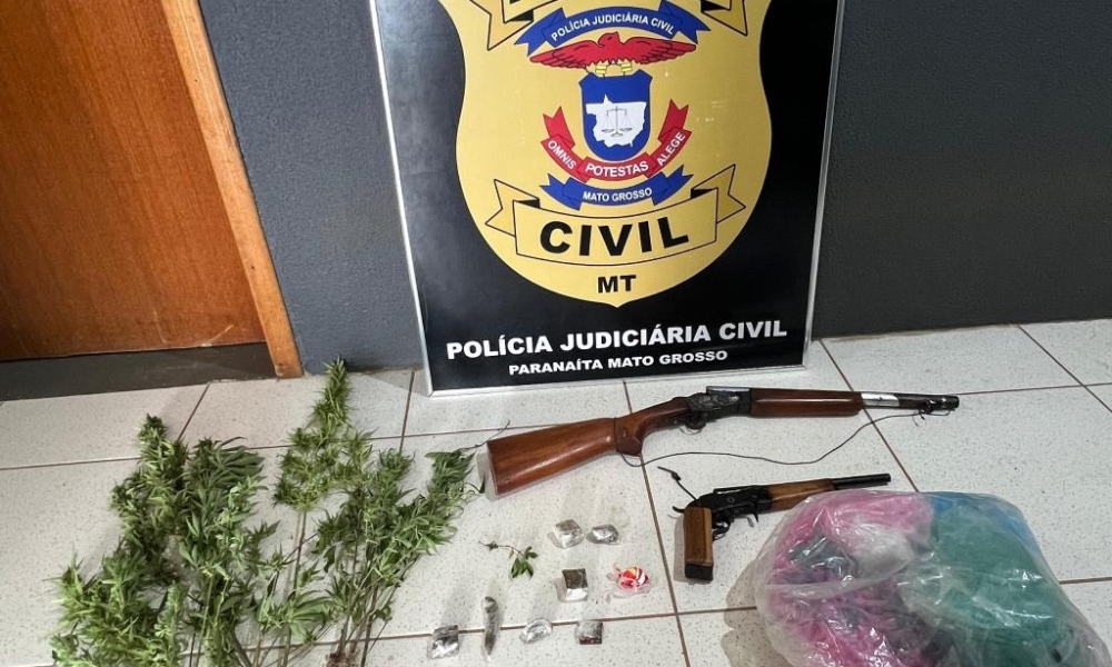 Polícia Civil apreende drogas, armas e milhares de microtubos em sítio em Paranaíta