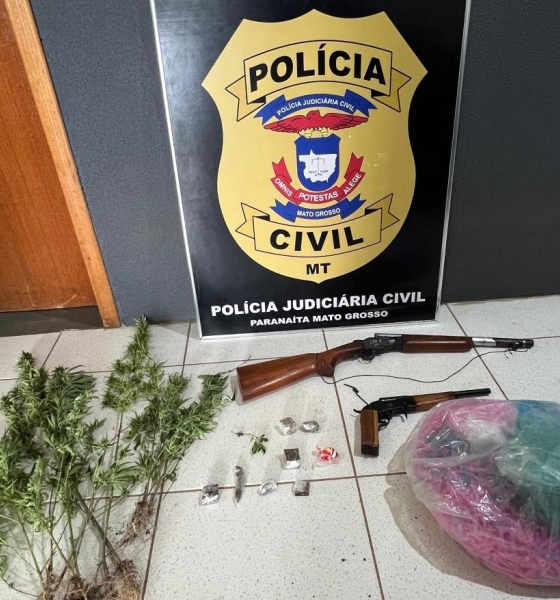 Polícia Civil apreende drogas, armas e milhares de microtubos em sítio em Paranaíta