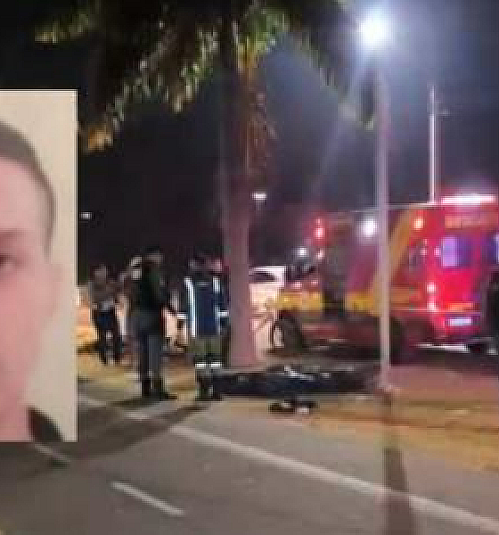 Motociclista rampa quebra-molas, bate em poste e morre