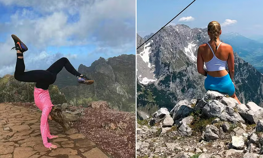 Ginasta tcheca morre após queda de penhasco na Alemanha enquanto tentava tirar uma selfie  A ginasta tcheca Natalie Stichova, de 23 anos, faleceu após