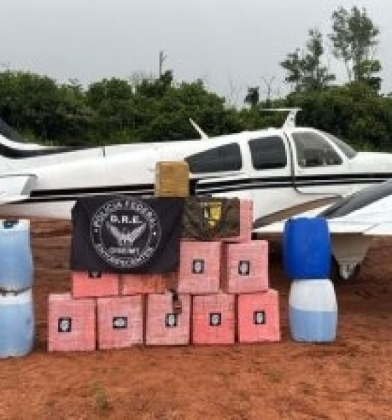 PF frustra decolagem em pista clandestina e apreende meia tonelada de cocaína em Sinop