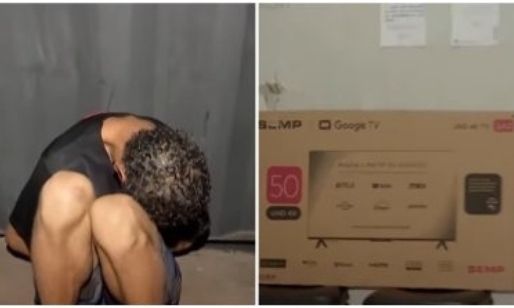 Homem é preso após tentar furtar TV de 50 polegadas no Centro de Cuiabá