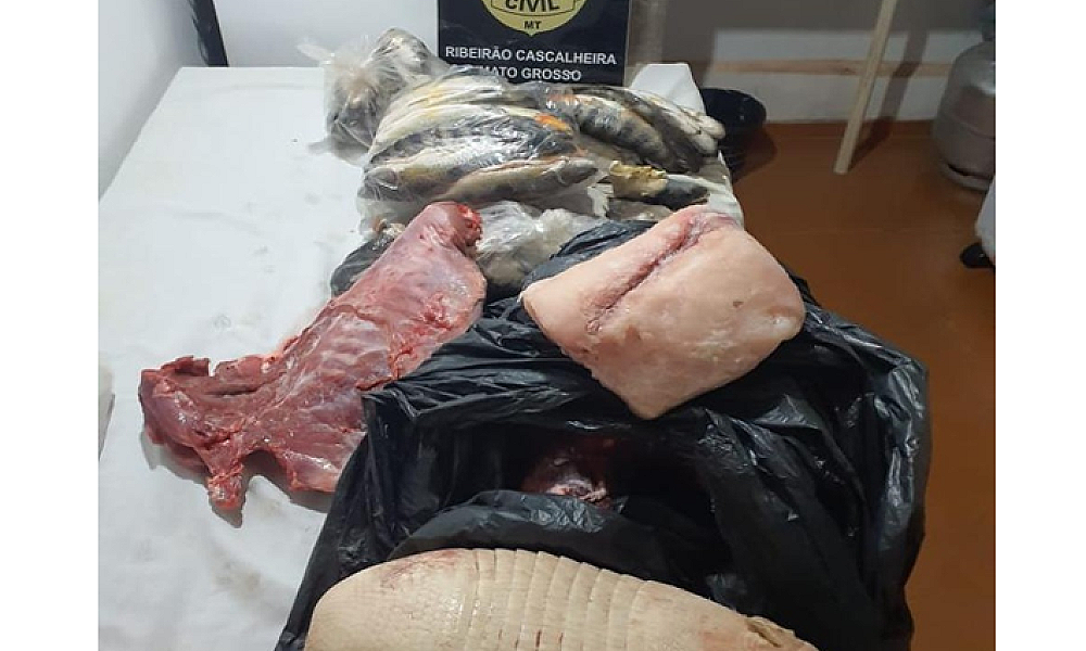 Homem é preso em Ribeirão Cascalheira por posse de pescado ilegal e carne de Caça