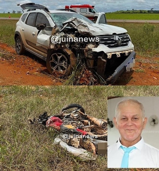 Motociclista de 70 anos morre após colisão frontal na MT-170, em Juína