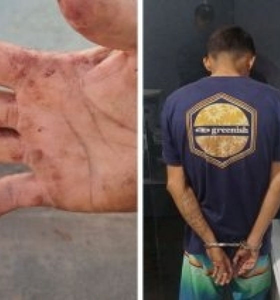 Homem � ferido a faca ao tentar impedir roubo e suspeito � preso em Nova Mutum