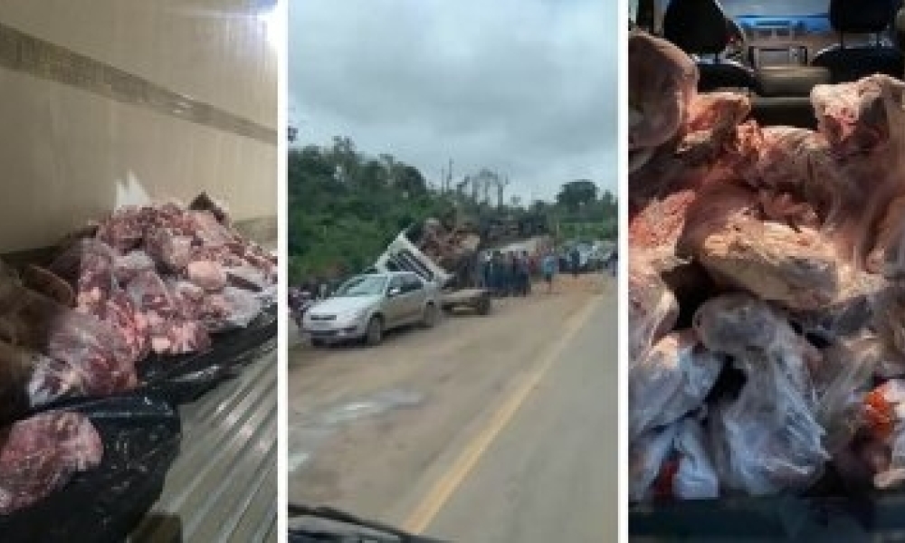 Polícia identifica 11 envolvidos em furto de carne após acidente em MT