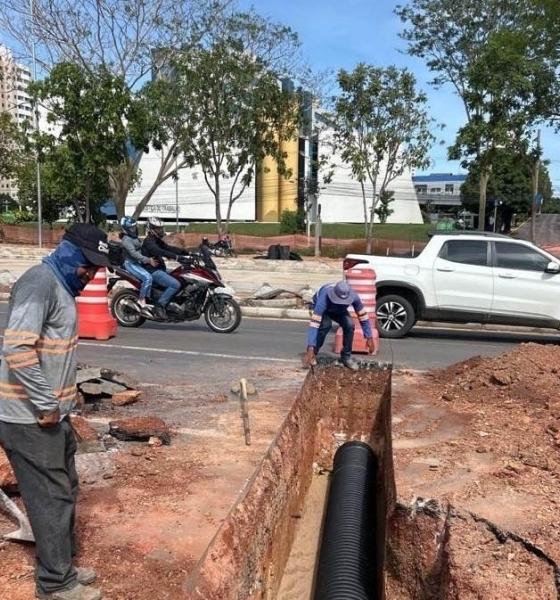 Obras de implantação do BRT seguem com interdições parciais na Avenida do CPA