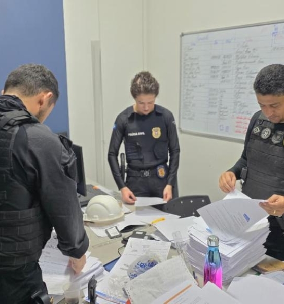 Polícia Civil cumpre ordens judiciais contra empresa investigada por fraude em obras de escolas em Guarantã do Norte