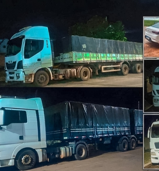 Ação integrada da PRF e PMMT recupera carga de soja furtada no interior de Mato Grosso