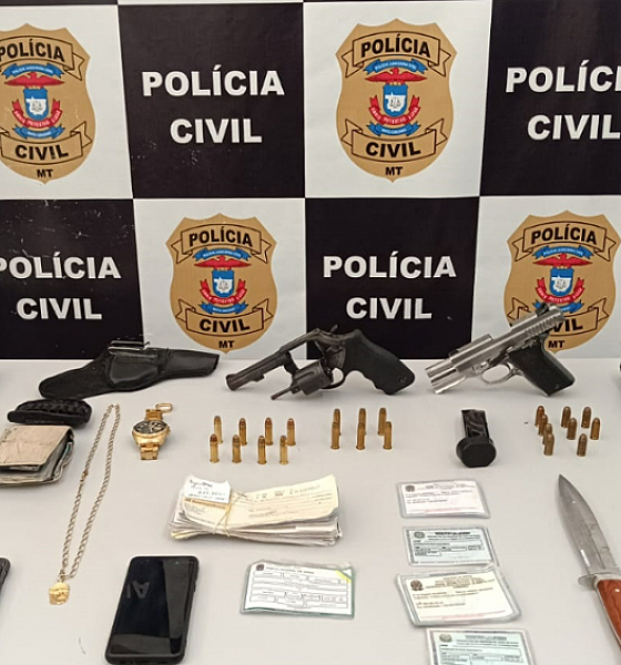 Três suspeitos de extorsão são presos em Cuiabá com armas e documentos falsificados