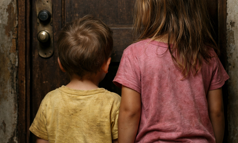 Avó e namorado são detidos após netos serem encontrados trancados em quarto sem comida
