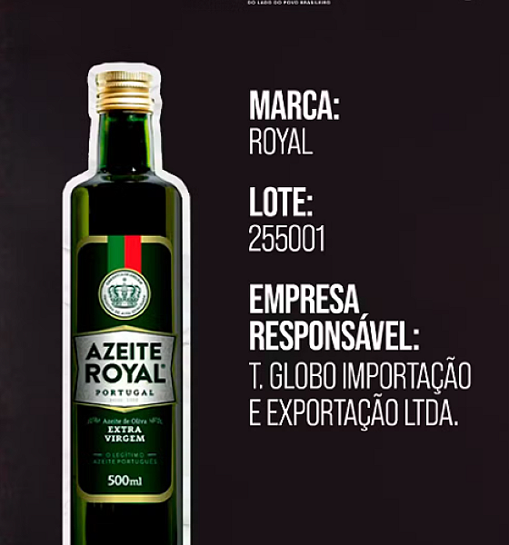 Alerta ao consumidor: Anvisa proíbe azeite da marca Royal após detectar adulteração