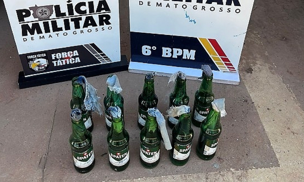 Homem é detido após lançar coquetel molotov contra casa durante a madrugada em MT