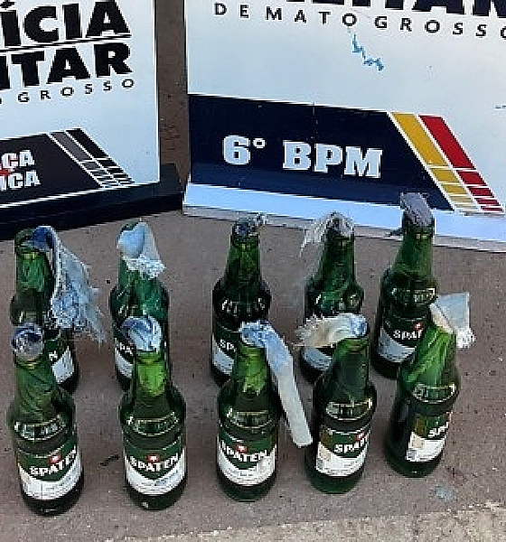 Homem é detido após lançar coquetel molotov contra casa durante a madrugada em MT