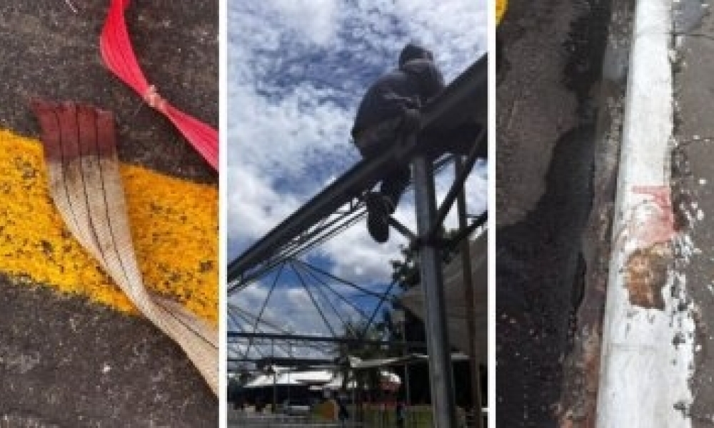 Trabalhador fica ferido após queda durante montagem de estrutura para aniversário de Cuiabá