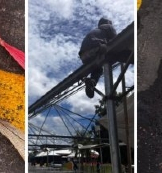 Trabalhador fica ferido após queda durante montagem de estrutura para aniversário de Cuiabá