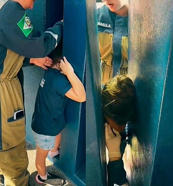 Criança de 4 anos é resgatada após prender a cabeça em estrutura de concreto em escola de Sorriso (Vídeo)