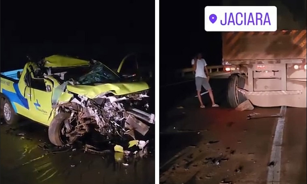 Veículo da Nova Rota do Oeste e carreta se envolvem em acidente na Serra dos Pauzinhos em Jaciara