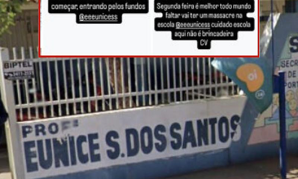 Adolescente é conduzida à delegacia após publicar ameaças de massacre contra escola estadual em Rondonópolis