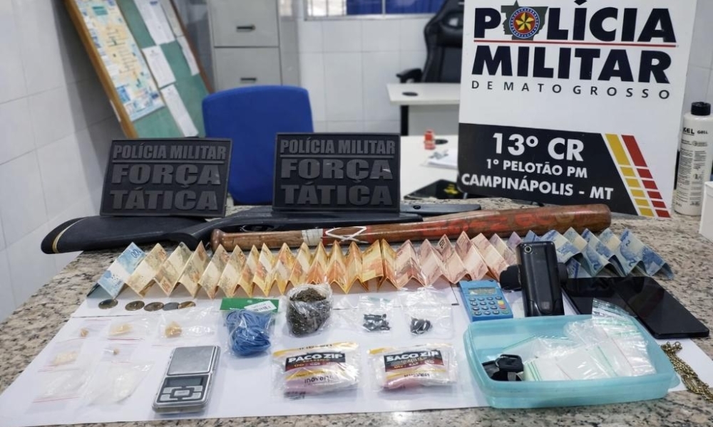 Força Tática prende homem por tráfico ilícito de drogas em Campinápolis