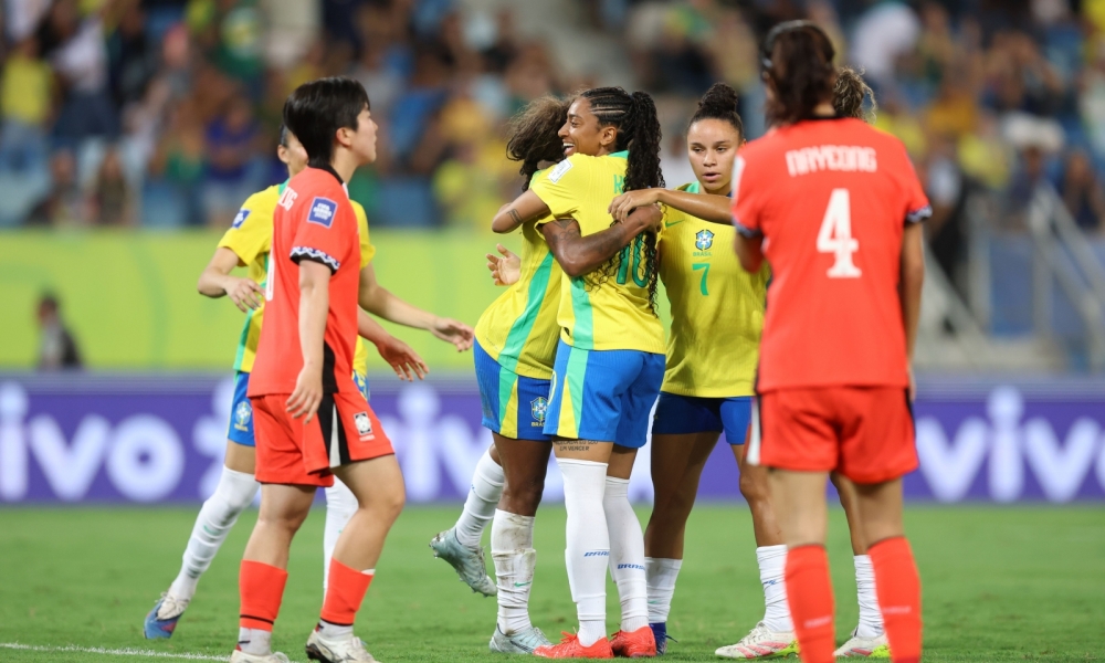 Seleção Feminina goleia Coreia do Sul por 5 a 1 na Arena Pantanal, em Cuiabá, na estreia do FIFA Series