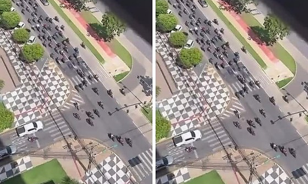 Entregadores por aplicativo protestam em Cuiabá contra projeto que mantém trabalho sem vínculo formal