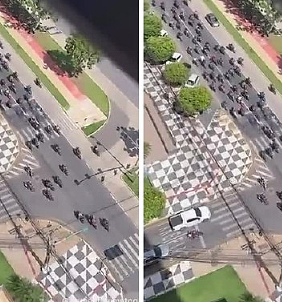 Entregadores por aplicativo protestam em Cuiabá contra projeto que mantém trabalho sem vínculo formal