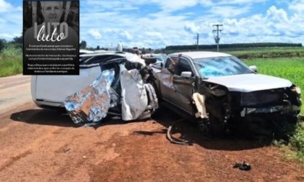Irmão de prefeito morre em colisão frontal entre veículos na MT-326 em Canarana