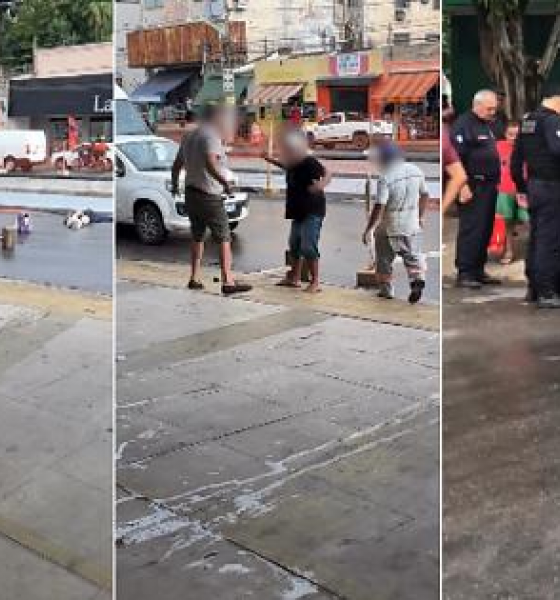 Homem amea�a PMs com facas enquanto esposa era socorrida e acaba detido