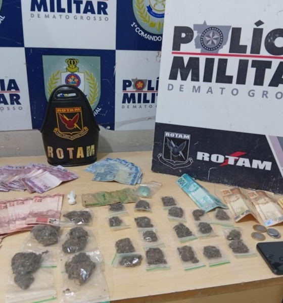 Rotam prende mãe e filha por tráfico de drogas e apreende entorpecentes e dinheiro