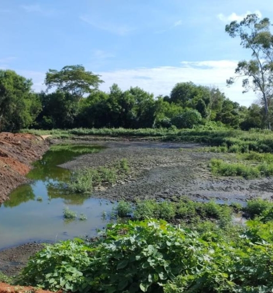 Sema embarga área por saneamento clandestino despejado em córrego de Mirassol D´Oeste