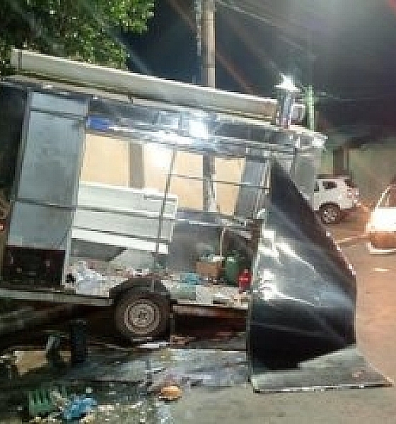Motorista embriagado atinge trailer de lanches, deixa proprietário ferido e é preso em Cuiabá