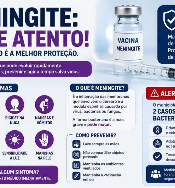 Morte de criança por meningite em Sinop reforça alerta para sintomas e vacinação