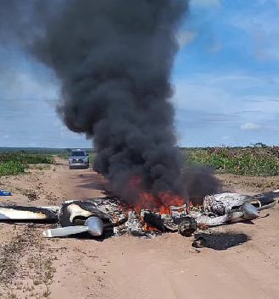 Avião bimotor cai em área rural entre Campo Novo do Parecis e Brasnorte