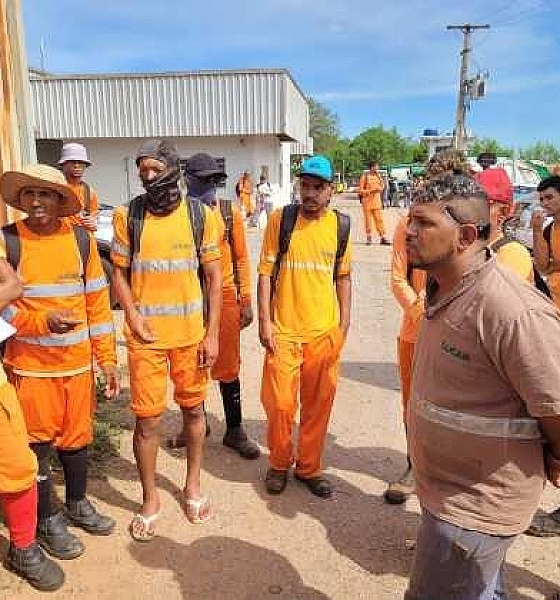 Garis cobram pagamento de salários atrasados e paralisam em Cuiabá e Várzea Grande