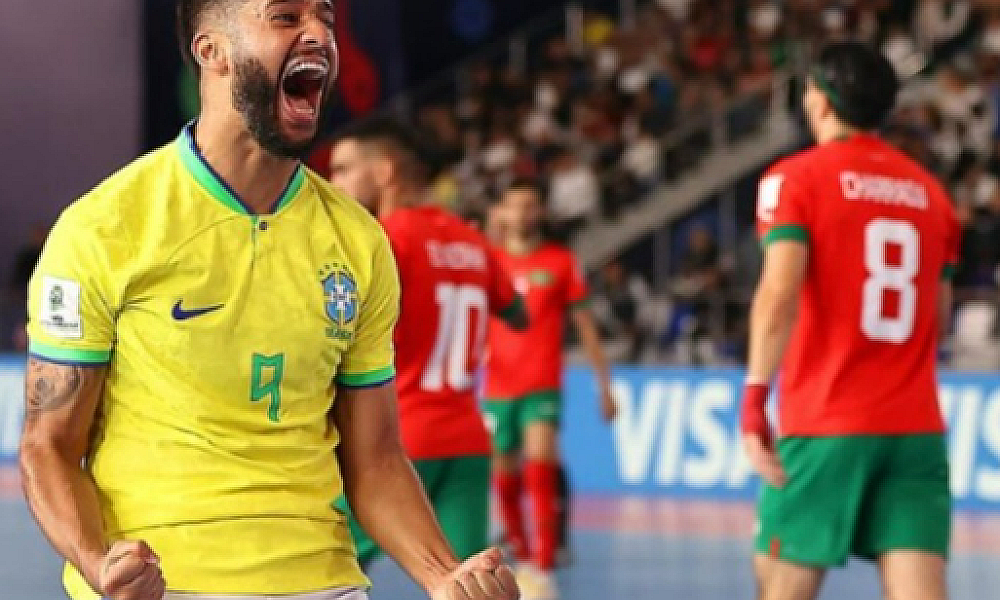 Brasil garante vaga nas semifinais da Copa do Mundo de Futsal com vitória sobre Marrocos