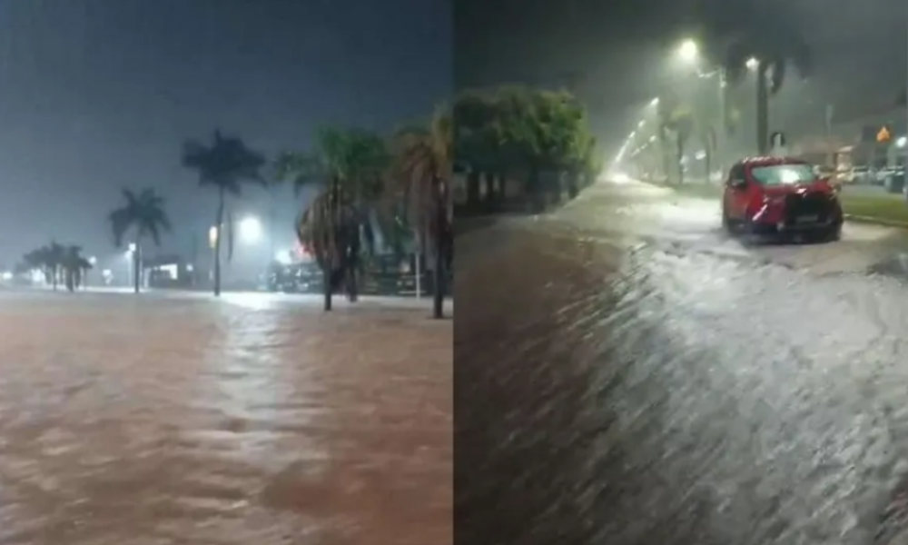 Chuvas intensas provocam alagamentos e caos em Lucas do Rio Verde