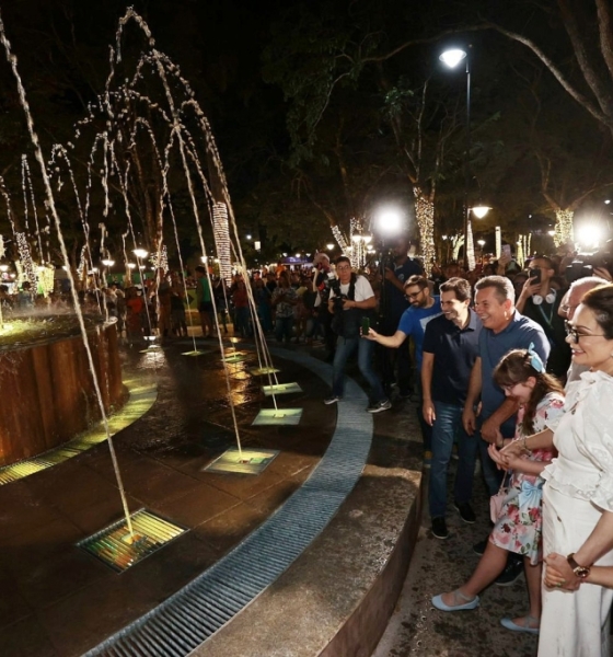 População lota centro de Chapada dos Guimarães para inauguração da praça: “Governo entregou um cartão-postal da cidade”, destaca prefeito