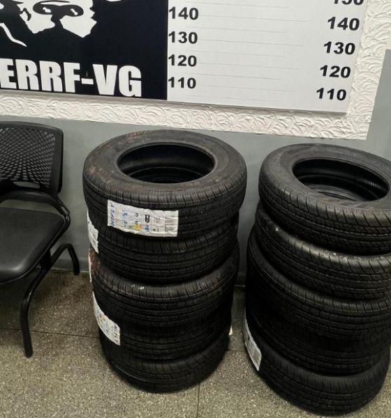 Polícia recupera carga de pneus avaliada em R$ 5 mil horas após furto em Várzea Grande